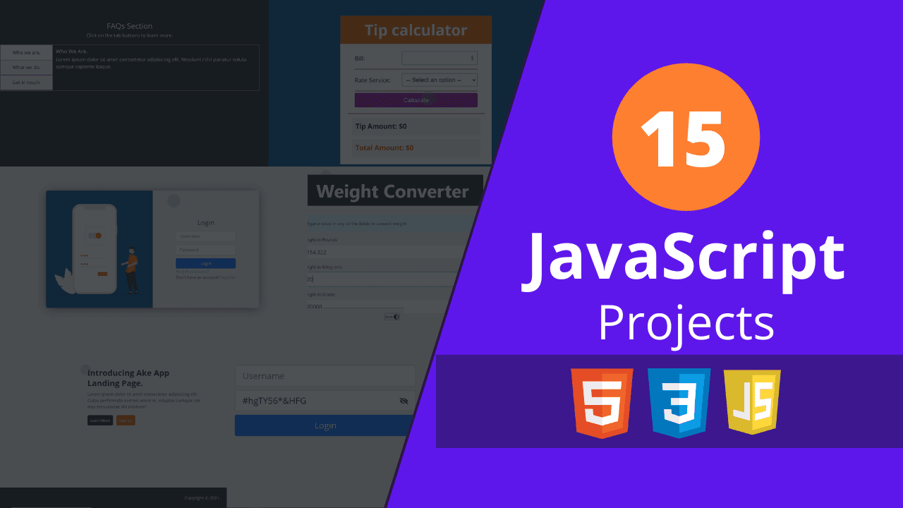 15 JavaScript Project For You